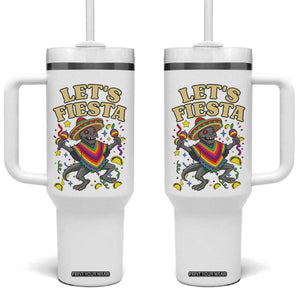 Funny Chupacabra Lets Fiesta Tumbler With Handle Cinco De Mayo Gift TS12 One Size: 40 oz White Print Your Wear