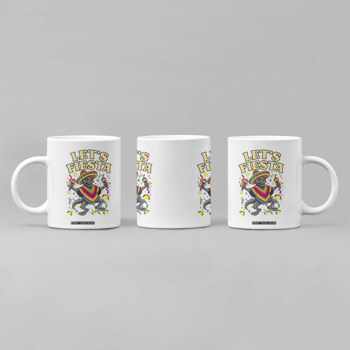 Funny Chupacabra Lets Fiesta Coffee Mug Cinco De Mayo Gift TS12 Print Your Wear