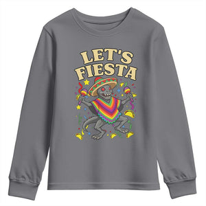 Funny Chupacabra Lets Fiesta Youth Sweatshirt Cinco De Mayo Gift TS12 Charcoal Print Your Wear