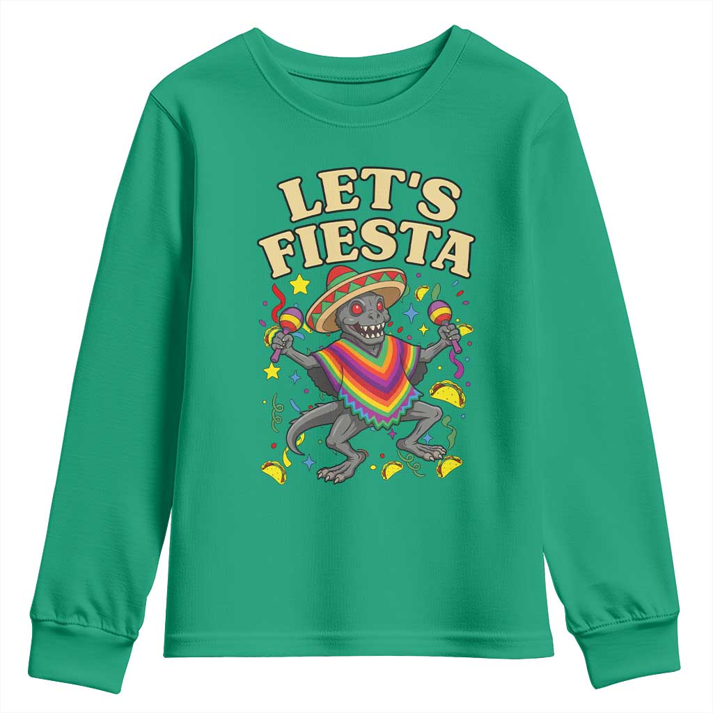 Funny Chupacabra Lets Fiesta Youth Sweatshirt Cinco De Mayo Gift TS12 Irish Green Print Your Wear