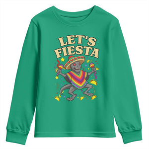 Funny Chupacabra Lets Fiesta Youth Sweatshirt Cinco De Mayo Gift TS12 Irish Green Print Your Wear