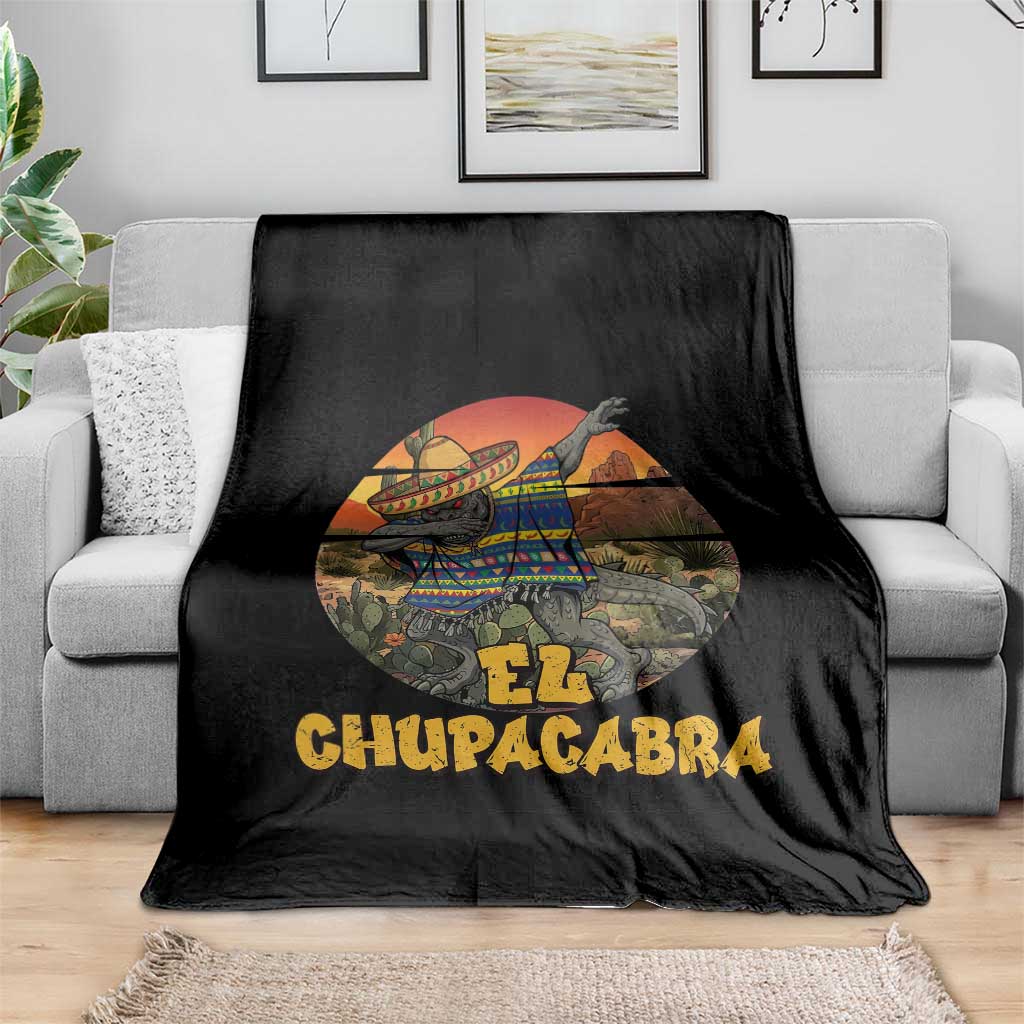 Funny Cinco De Mayo Cryptid Lover Gift Throw Blanket El Squatcho Dabbing TS12 Print Your Wear