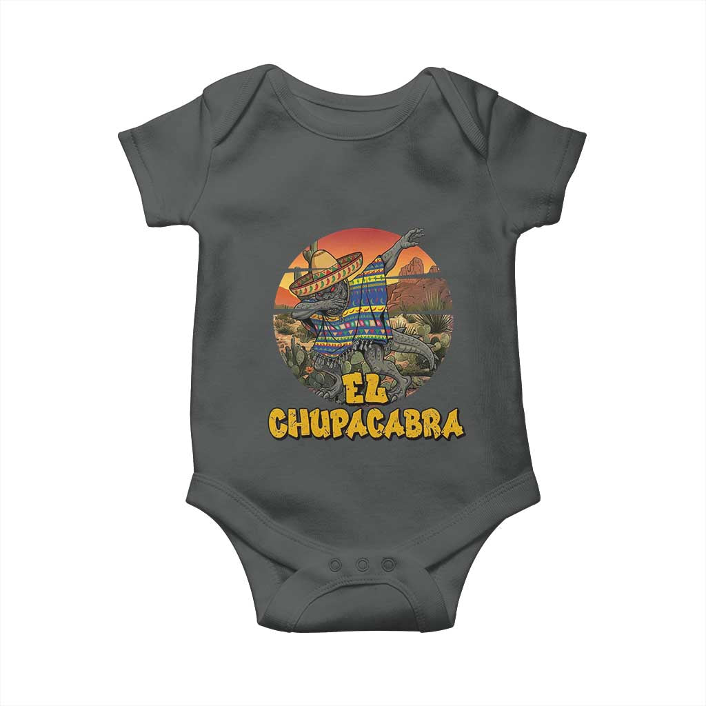 Funny Cinco De Mayo Cryptid Lover Gift Baby Onesie El Squatcho Dabbing TS12 Dark Heather Print Your Wear