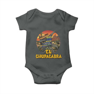 Funny Cinco De Mayo Cryptid Lover Gift Baby Onesie El Squatcho Dabbing TS12 Dark Heather Print Your Wear