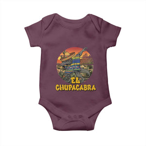 Funny Cinco De Mayo Cryptid Lover Gift Baby Onesie El Squatcho Dabbing TS12 Maroon Print Your Wear