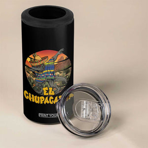 Funny Cinco De Mayo Cryptid Lover Gift 4 in 1 Can Cooler Tumbler El Squatcho Dabbing TS12 Print Your Wear