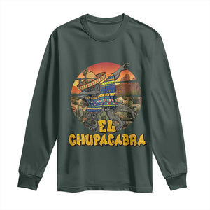 Funny Cinco De Mayo Cryptid Lover Gift Long Sleeve Shirt El Squatcho Dabbing TS12 Dark Forest Green Print Your Wear