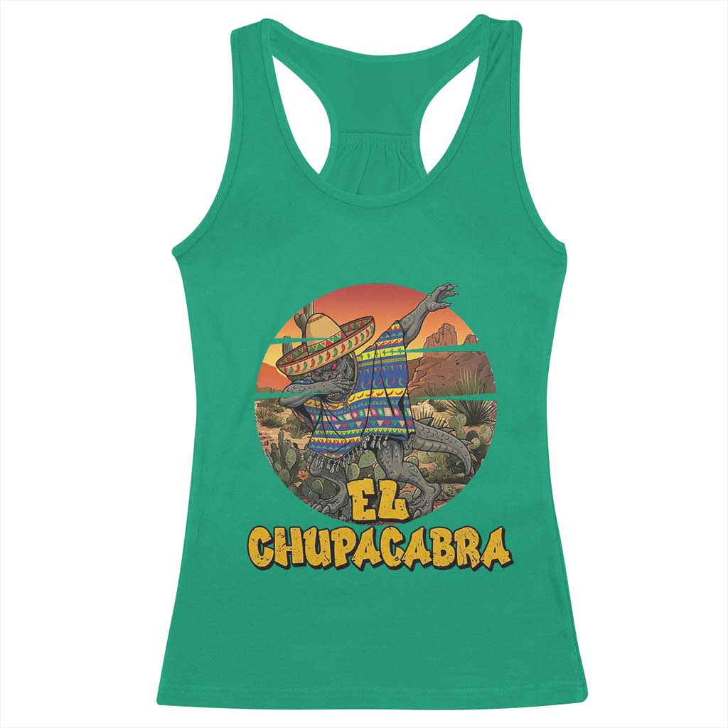 Funny Cinco De Mayo Cryptid Lover Gift Racerback Tank Top El Squatcho Dabbing TS12 Irish Green Print Your Wear