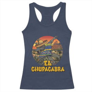 Funny Cinco De Mayo Cryptid Lover Gift Racerback Tank Top El Squatcho Dabbing TS12 Navy Print Your Wear