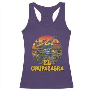 Funny Cinco De Mayo Cryptid Lover Gift Racerback Tank Top El Squatcho Dabbing TS12 Purple Print Your Wear