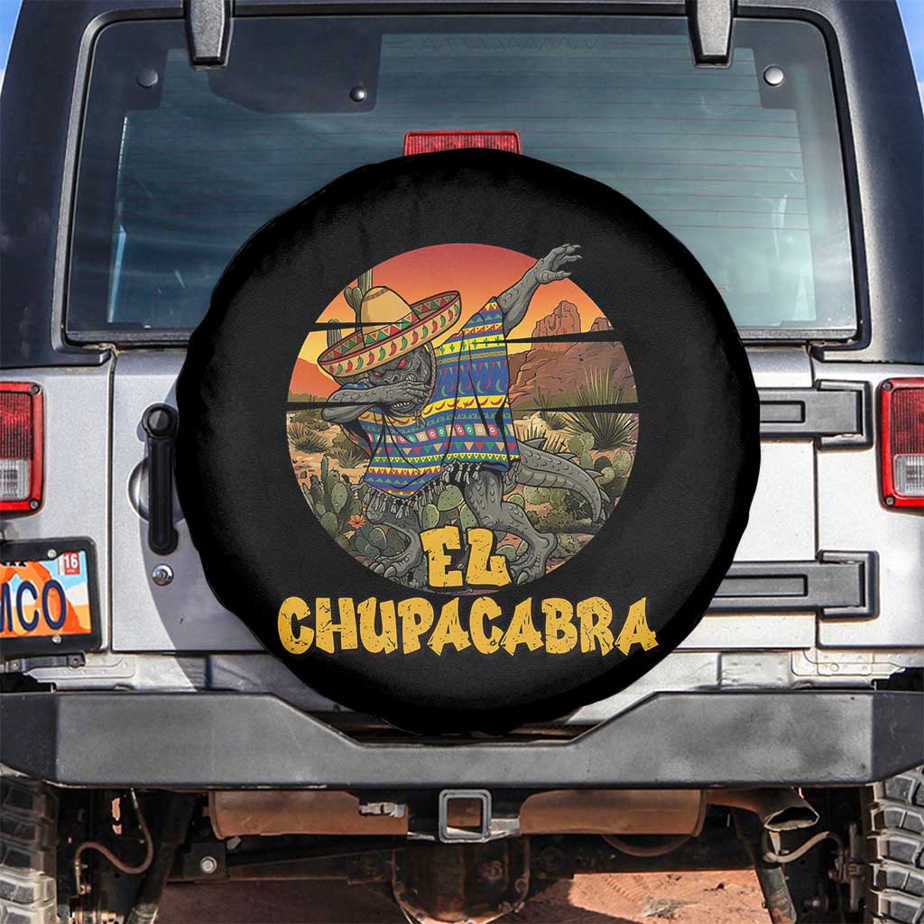 Funny Cinco De Mayo Cryptid Lover Gift Spare Tire Cover El Squatcho Dabbing TS12 No hole Black Print Your Wear
