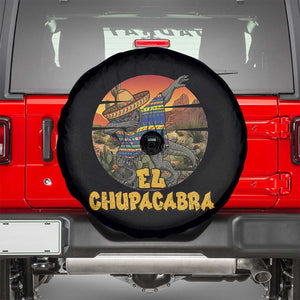 Funny Cinco De Mayo Cryptid Lover Gift Spare Tire Cover El Squatcho Dabbing TS12 Black Print Your Wear