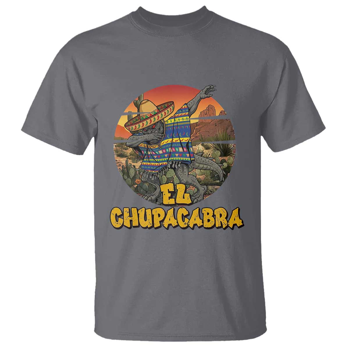 Funny Cinco De Mayo Cryptid Lover Gift T Shirt El Squatcho Dabbing TS12 Charcoal Print Your Wear