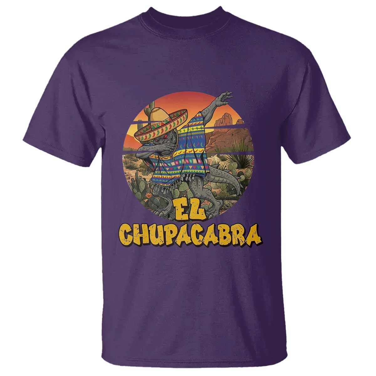Funny Cinco De Mayo Cryptid Lover Gift T Shirt El Squatcho Dabbing TS12 Purple Print Your Wear