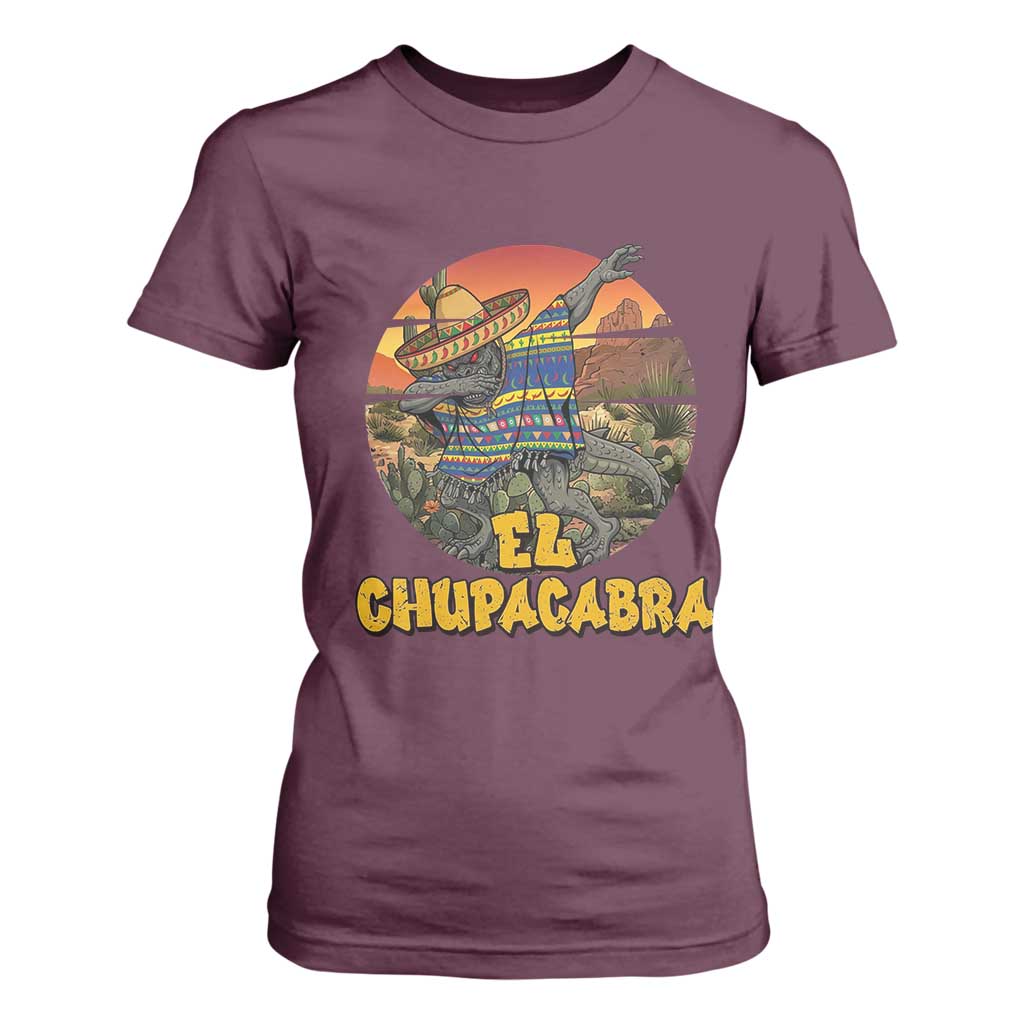 Funny Cinco De Mayo Cryptid Lover Gift T Shirt For Women El Squatcho Dabbing TS12 Maroon Print Your Wear