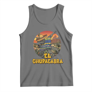Funny Cinco De Mayo Cryptid Lover Gift Tank Top El Squatcho Dabbing TS12 Black Heather Print Your Wear