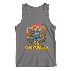 Funny Cinco De Mayo Cryptid Lover Gift Tank Top El Squatcho Dabbing TS12 Deep Heather Print Your Wear
