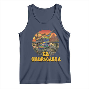 Funny Cinco De Mayo Cryptid Lover Gift Tank Top El Squatcho Dabbing TS12 Navy Print Your Wear