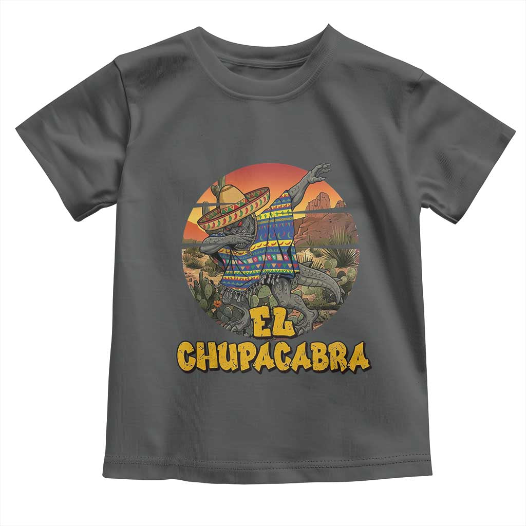Funny Cinco De Mayo Cryptid Lover Gift Toddler T Shirt El Squatcho Dabbing TS12 Dark Heather Print Your Wear