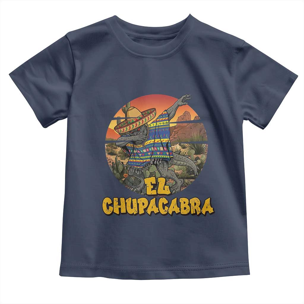 Funny Cinco De Mayo Cryptid Lover Gift Toddler T Shirt El Squatcho Dabbing TS12 Navy Print Your Wear