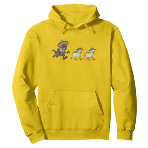 Funny Mexican Fiesta Gift Hoodie Chupacabra Chasing Taco Goat TS12 Daisy Print Your Wear