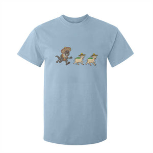 Funny Mexican Fiesta Gift T Shirt For Kid Chupacabra Chasing Taco Goat TS12 Light Blue Print Your Wear