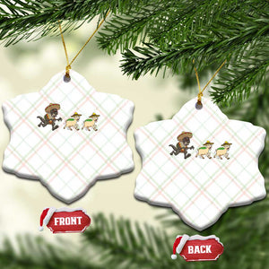 Funny Mexican Fiesta Gift Ceramic Ornament Chupacabra Chasing Taco Goat TS12 Print Your Wear