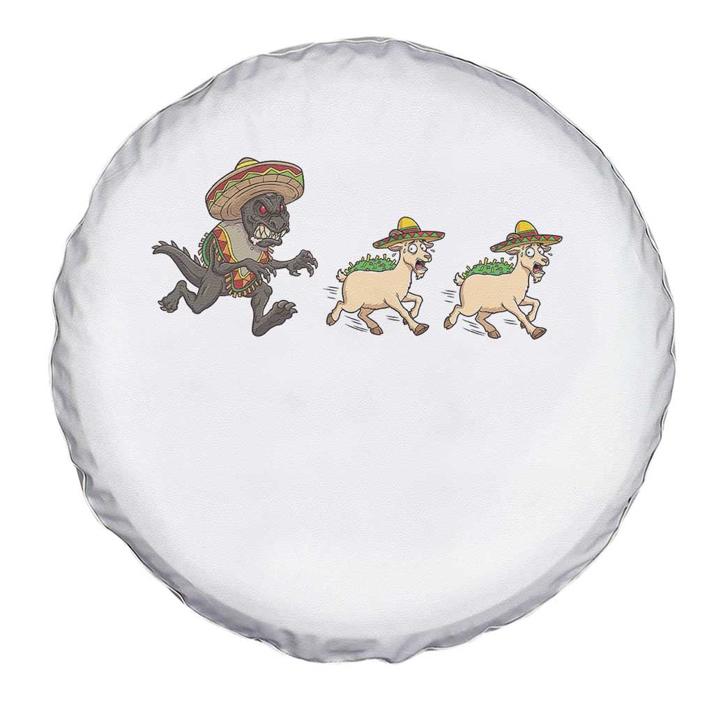 Funny Mexican Fiesta Gift Spare Tire Cover Chupacabra Chasing Taco Goat TS12 Print Your Wear