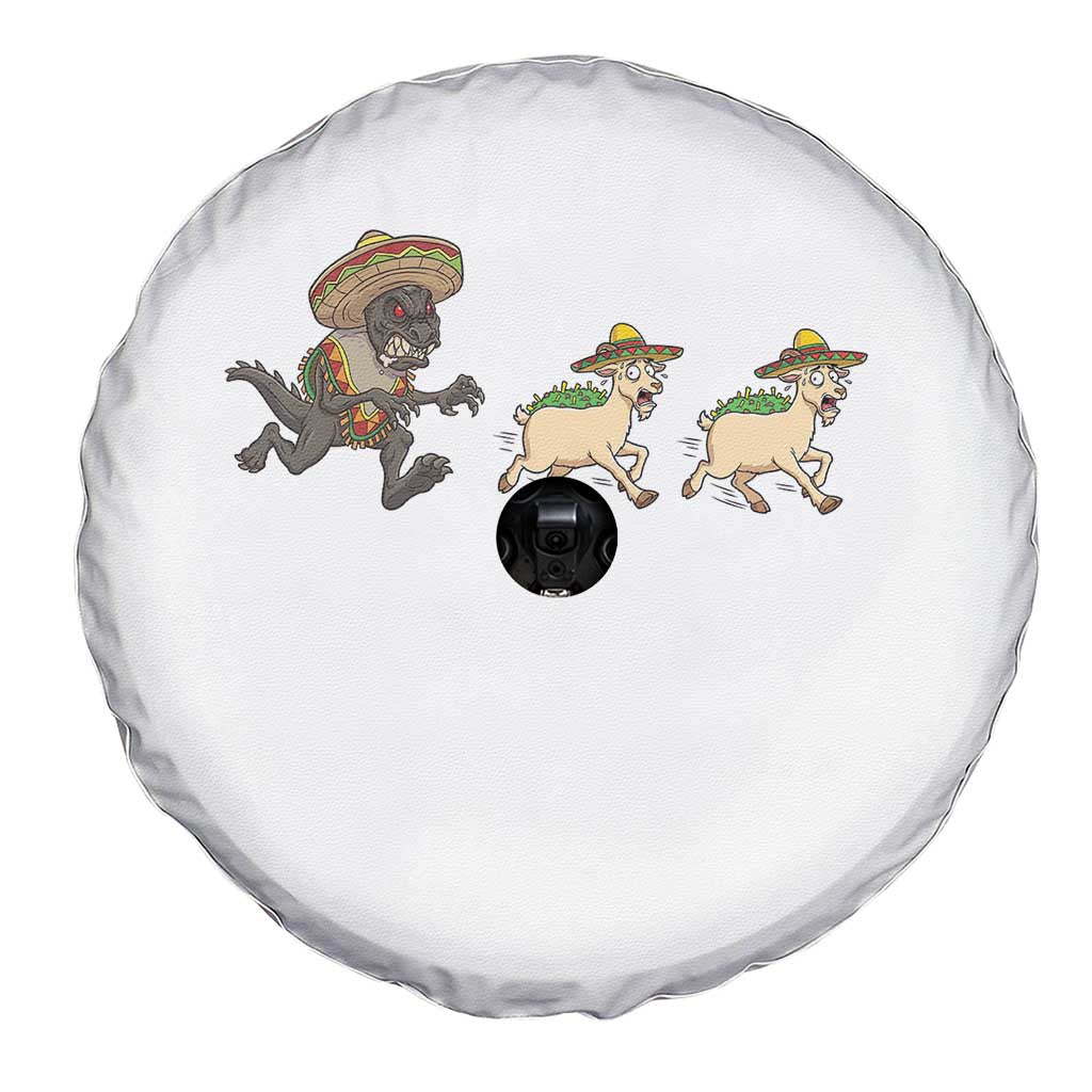 Funny Mexican Fiesta Gift Spare Tire Cover Chupacabra Chasing Taco Goat TS12 Print Your Wear