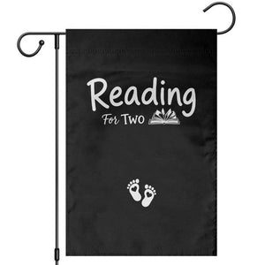 Pregnancy Announcement For Book Lovers Garden Flag Reading For Two TS12 Black Print Your Wear