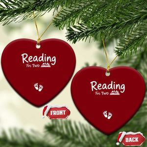 Pregnancy Announcement For Book Lovers Ceramic Ornament Reading For Two TS12 Print Your Wear