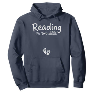 Pregnancy Announcement For Book Lovers Hoodie Reading For Two TS12 Navy Print Your Wear