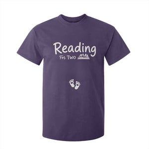Pregnancy Announcement For Book Lovers T Shirt For Kid Reading For Two TS12 Purple Print Your Wear