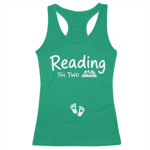 Pregnancy Announcement For Book Lovers Racerback Tank Top Reading For Two TS12 Irish Green Print Your Wear