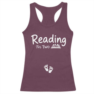 Pregnancy Announcement For Book Lovers Racerback Tank Top Reading For Two TS12 Maroon Print Your Wear