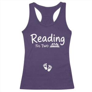 Pregnancy Announcement For Book Lovers Racerback Tank Top Reading For Two TS12 Purple Print Your Wear