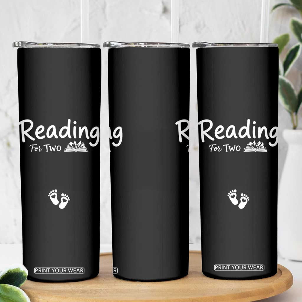 Pregnancy Announcement For Book Lovers Skinny Tumbler Reading For Two TS12 Print Your Wear