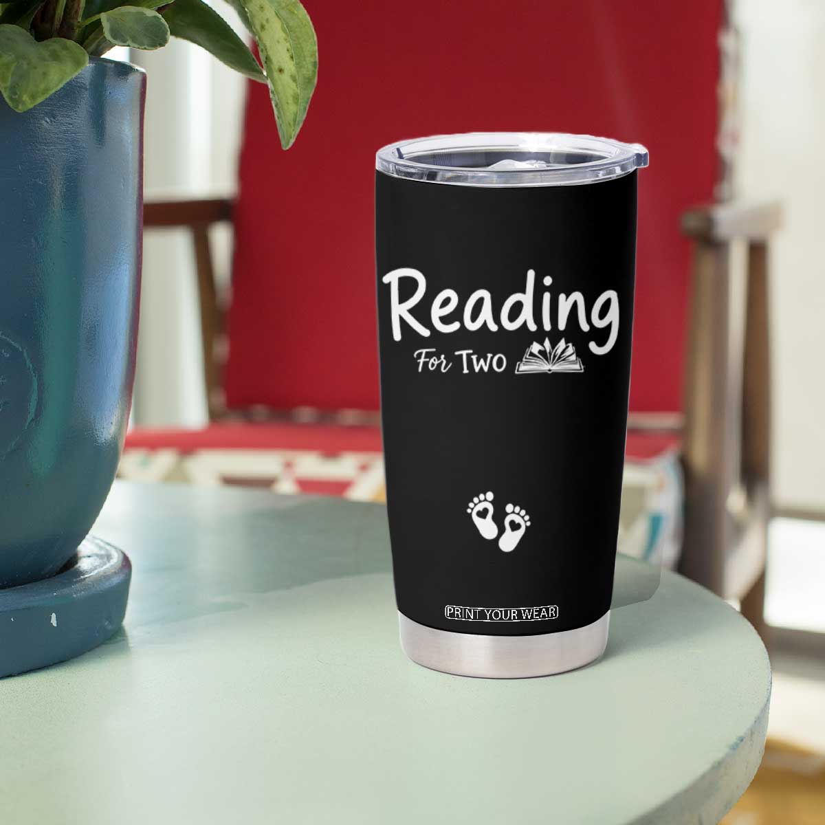 Pregnancy Announcement For Book Lovers Tumbler Cup Reading For Two TS12 Print Your Wear