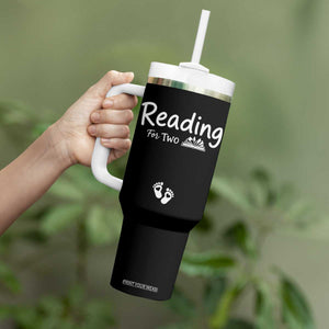 Pregnancy Announcement For Book Lovers Tumbler With Handle Reading For Two TS12 Print Your Wear