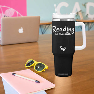 Pregnancy Announcement For Book Lovers Tumbler With Handle Reading For Two TS12 Print Your Wear