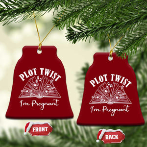 Pregnancy Announcement For Book Lovers Ceramic Ornament Plot Twist I Am Pregnant TS12 Print Your Wear