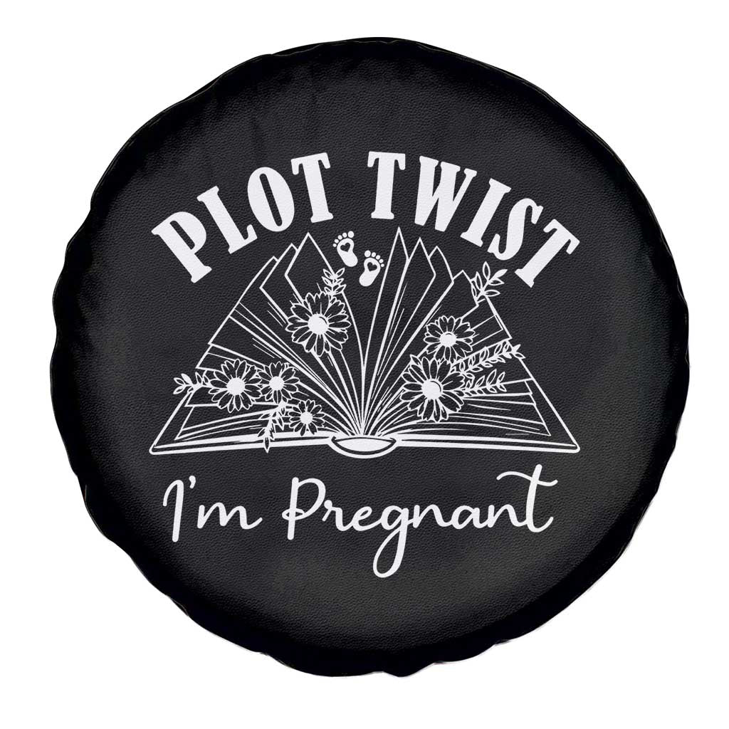 Pregnancy Announcement For Book Lovers Spare Tire Cover Plot Twist I Am Pregnant TS12 Print Your Wear