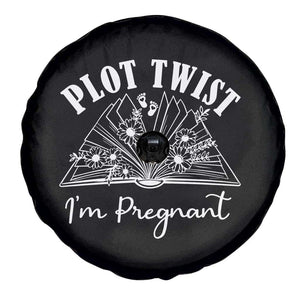 Pregnancy Announcement For Book Lovers Spare Tire Cover Plot Twist I Am Pregnant TS12 Print Your Wear