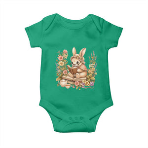 Cottagecore Rabbit Reading Book Baby Onesie Aesthetic Grandmacore Gift TS12 Irish Green Print Your Wear