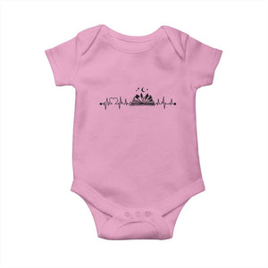 Bookaholic Heartbeat Graphic Baby Onesie Vintage Reader Lifeline Gift TS12 Light Pink Print Your Wear