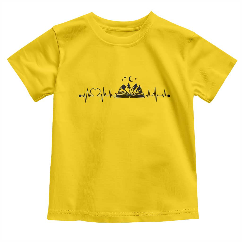 Bookaholic Heartbeat Graphic Toddler T Shirt Vintage Reader Lifeline Gift TS12 Daisy Print Your Wear
