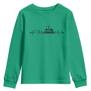 Bookaholic Heartbeat Graphic Youth Sweatshirt Vintage Reader Lifeline Gift TS12 Irish Green Print Your Wear