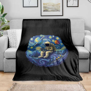 Starry Night Space Bookworm Throw Blanket Funny Astronaut Reader Gift TS12 Print Your Wear