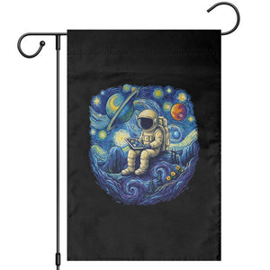 Starry Night Space Bookworm Garden Flag Funny Astronaut Reader Gift TS12 Black Print Your Wear