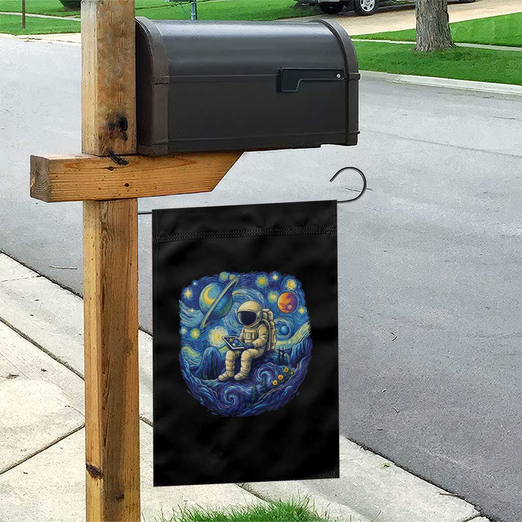 Starry Night Space Bookworm Garden Flag Funny Astronaut Reader Gift TS12 Print Your Wear